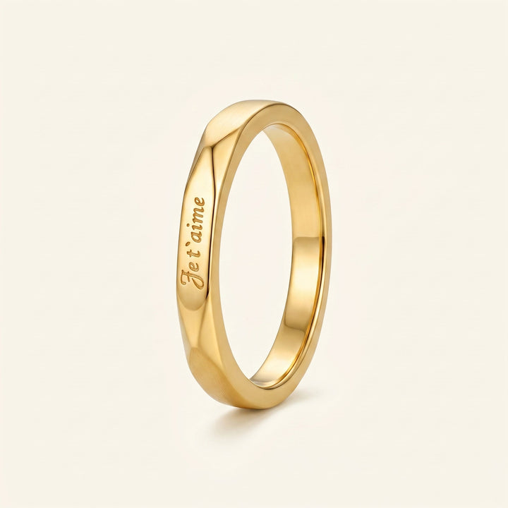 Bague en Or Script d'Amour
