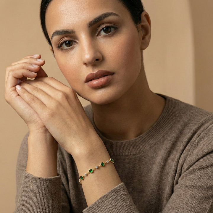 Bracelet en Pierre Verte d'Arizona