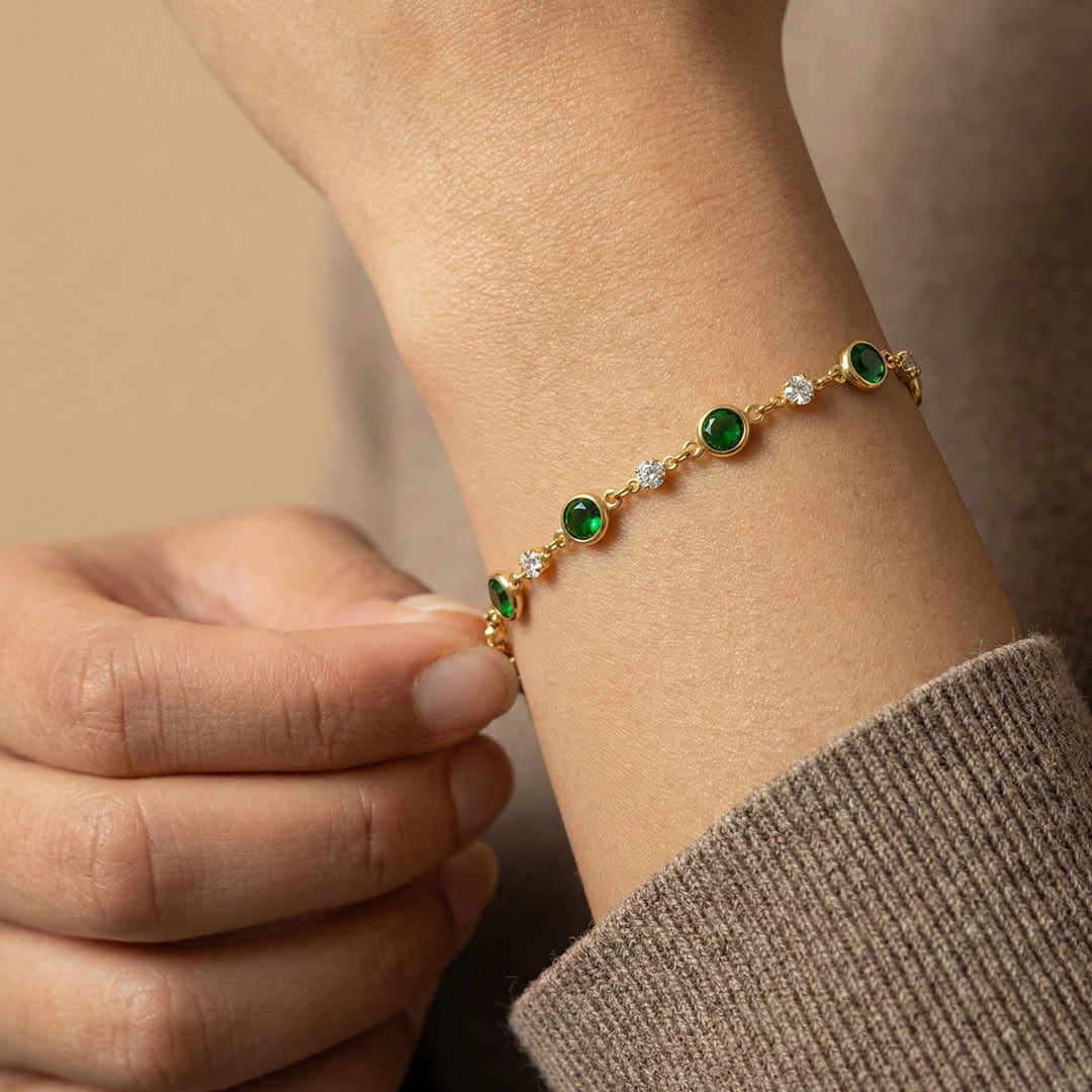 Bracelet en Pierre Verte d'Arizona