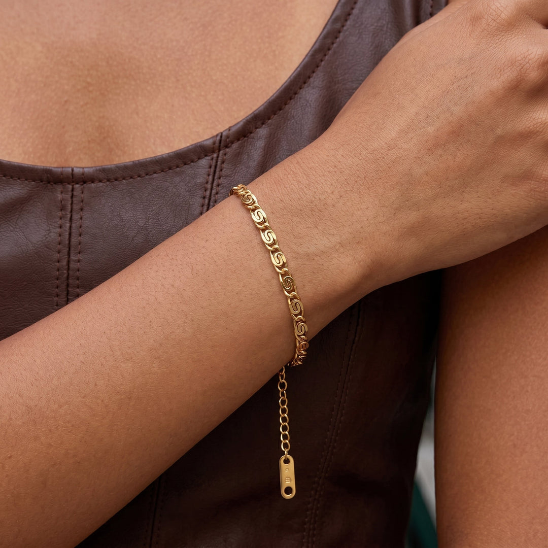 Bracelet en Chaîne à Liens en Or