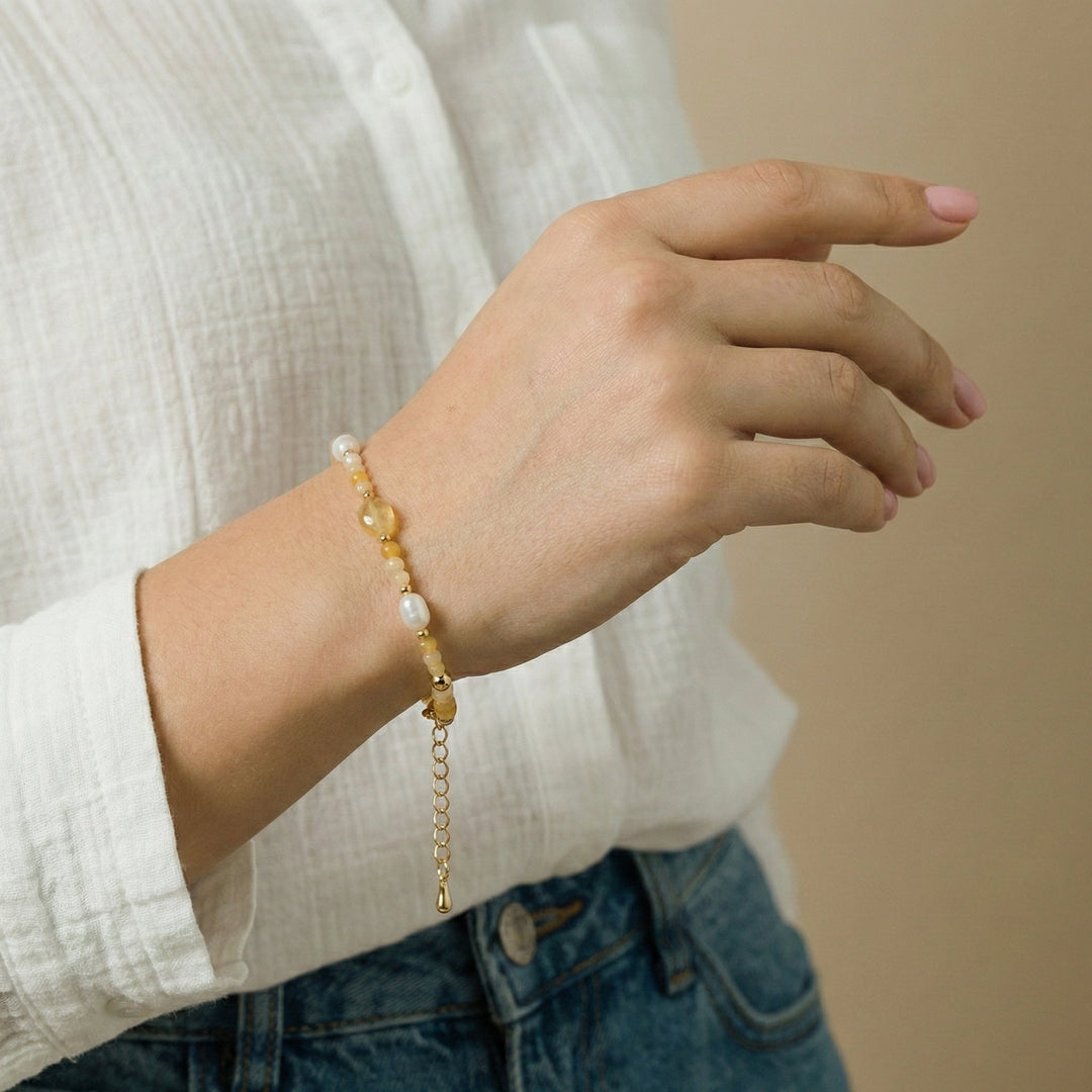 Bracelet en Agate & Perles