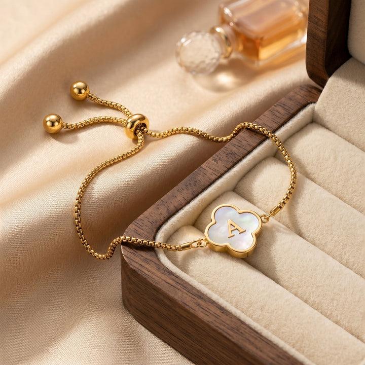 Bracelet Initial en Perle de Verre