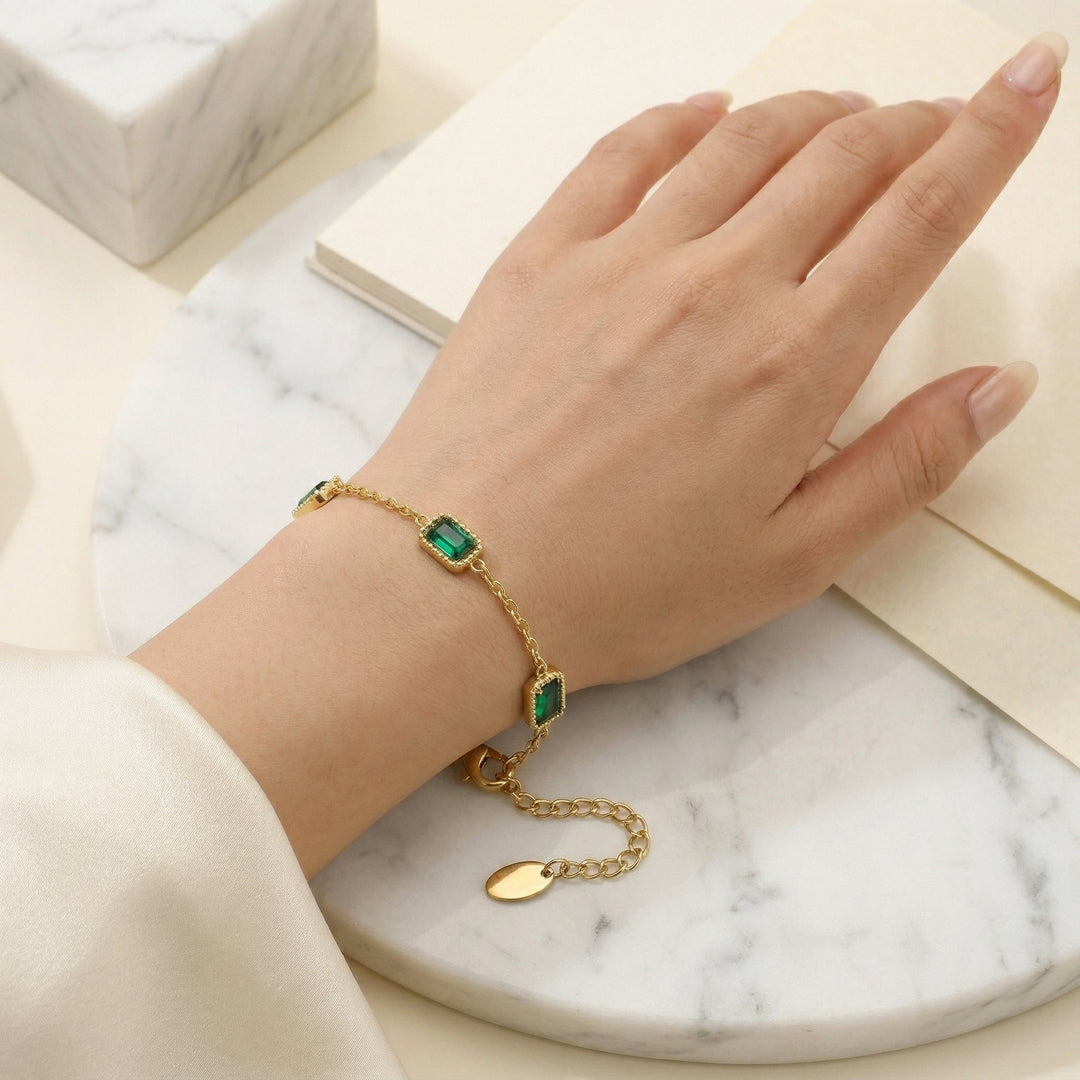 Bracelet Émeraude Trinity