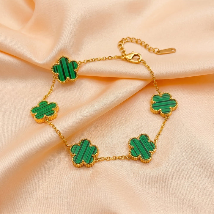 Bracelet Fleur de Malachite