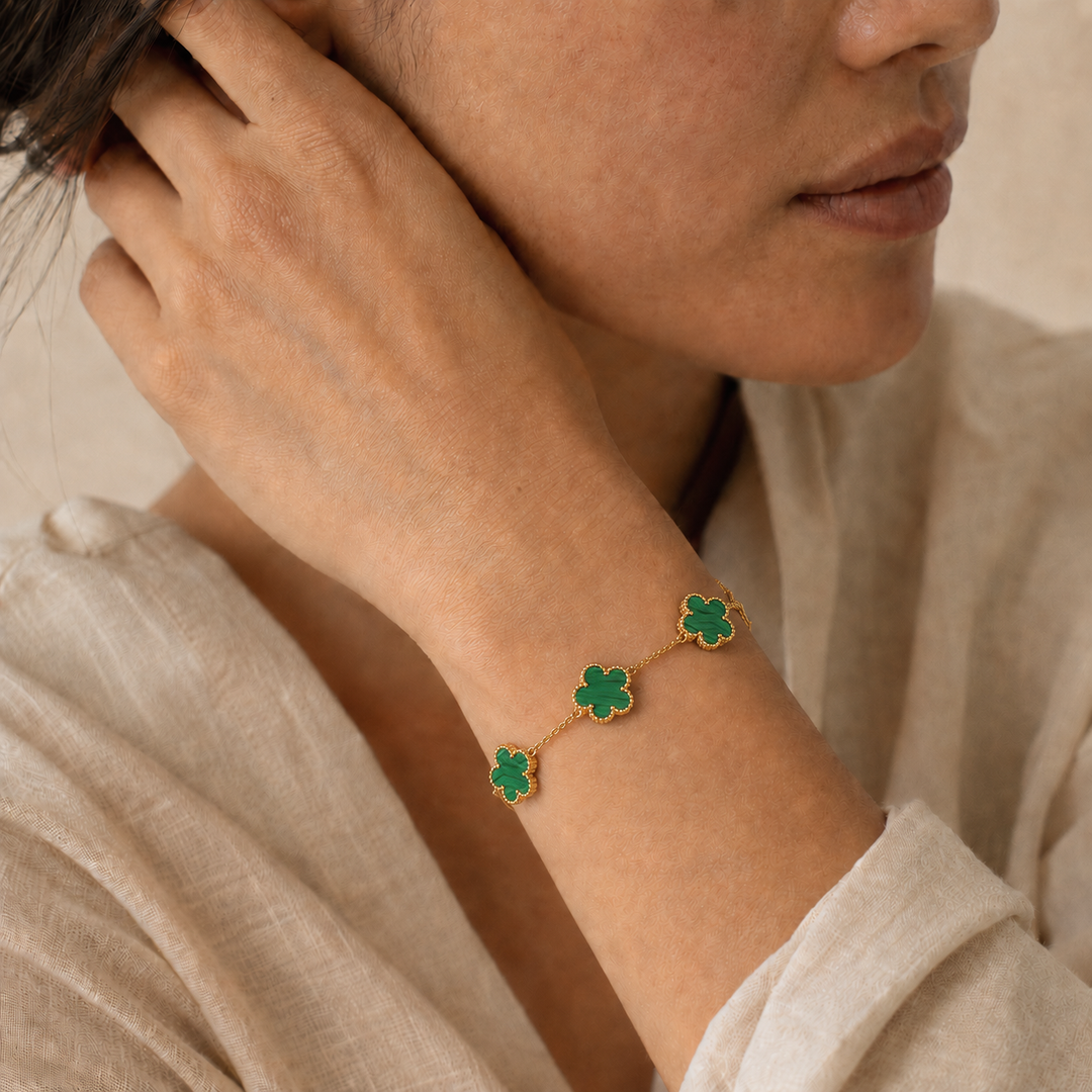 Bracelet Fleur de Malachite