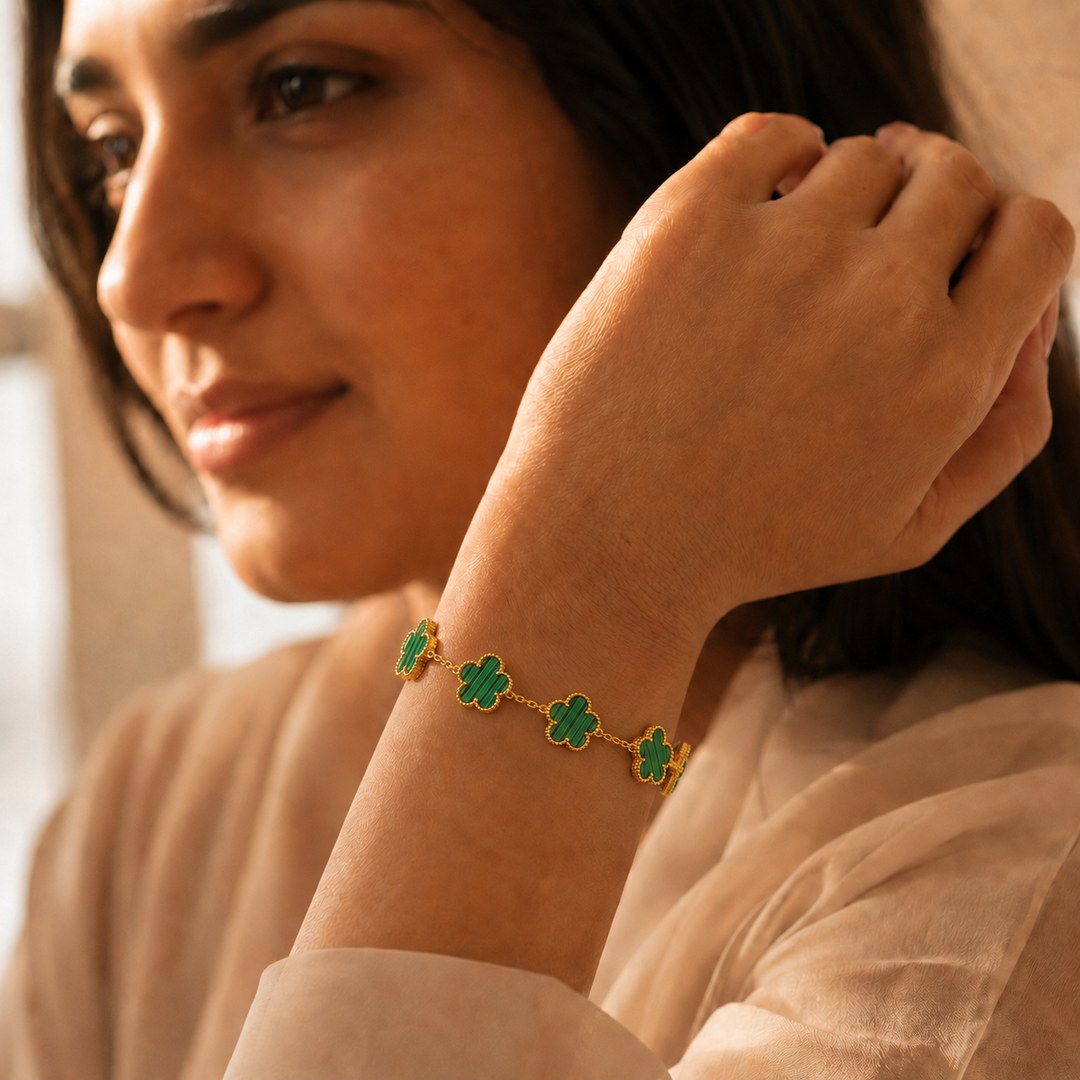 Bracelet Fleur de Malachite