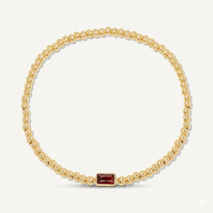 Bracelet en Gemmes avec Perles en Or