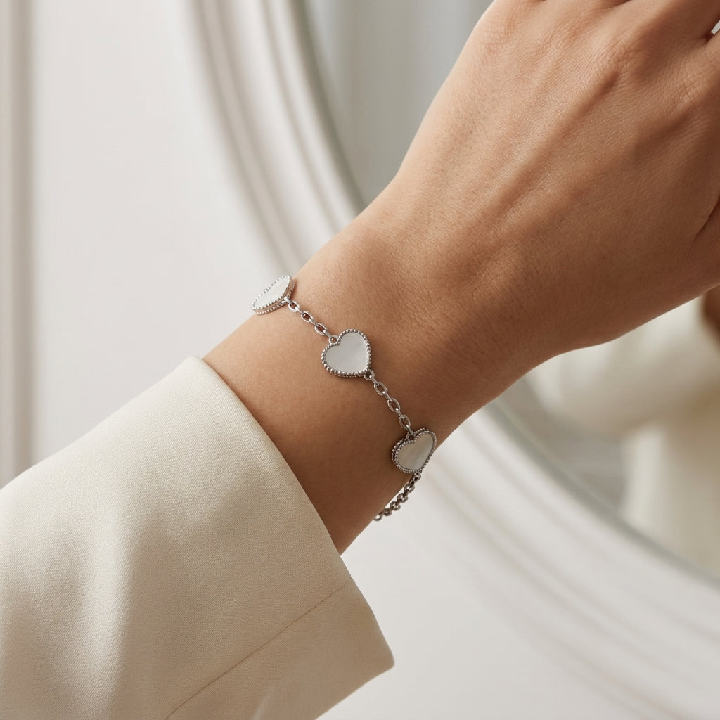 Chaque Bracelet Cœur en Argent