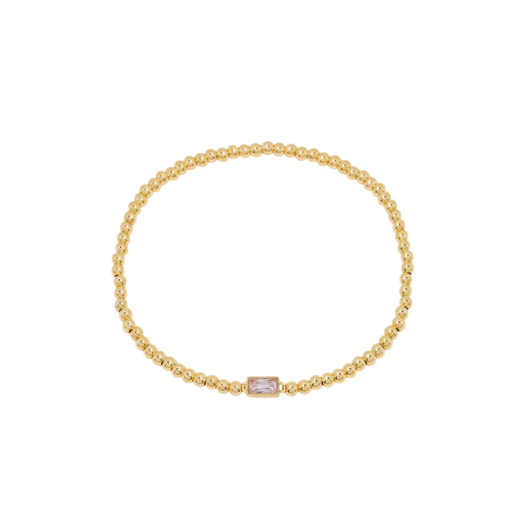 Bracelet en Gemmes avec Perles en Or