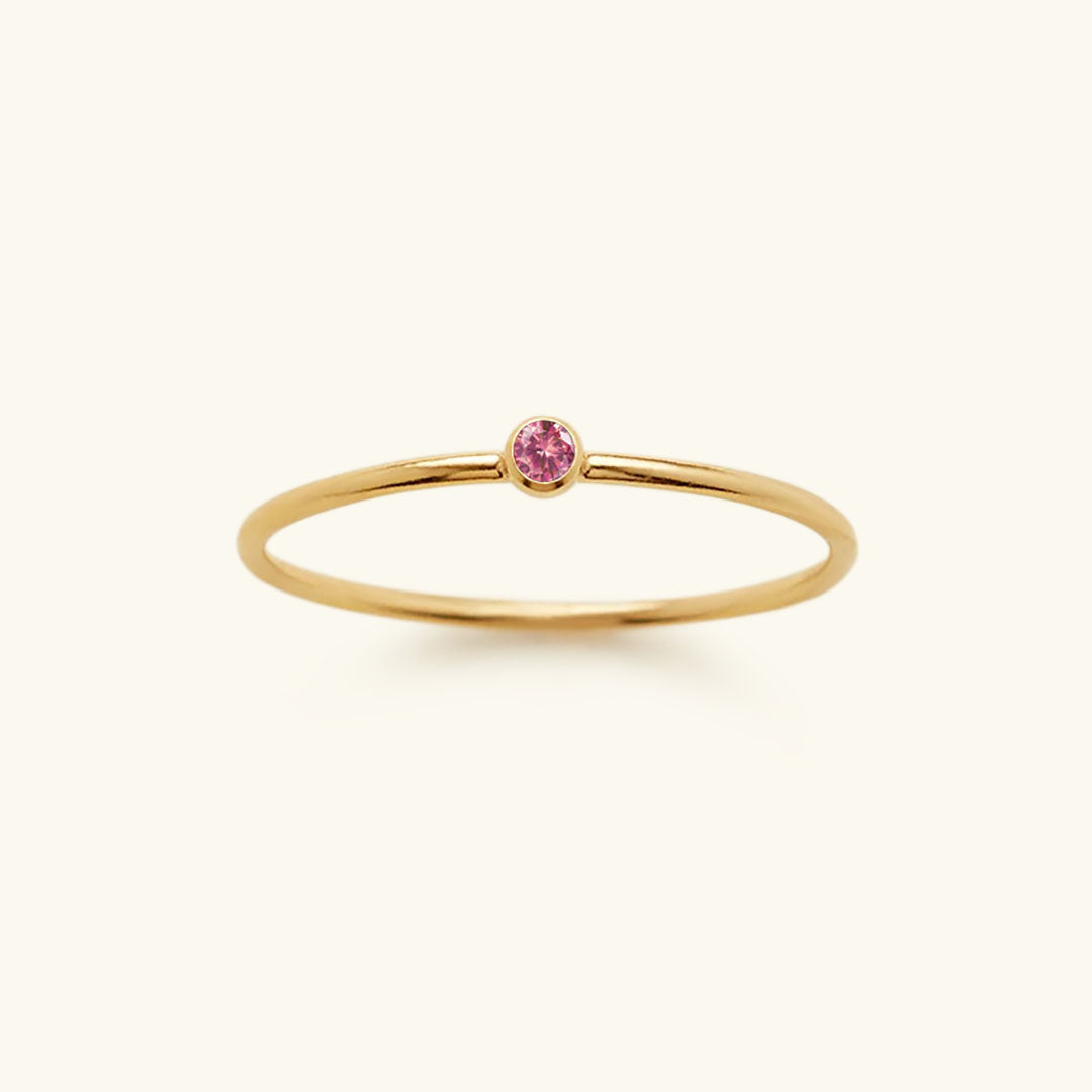 Bague Empilable Amelia avec Pierre de Naissance