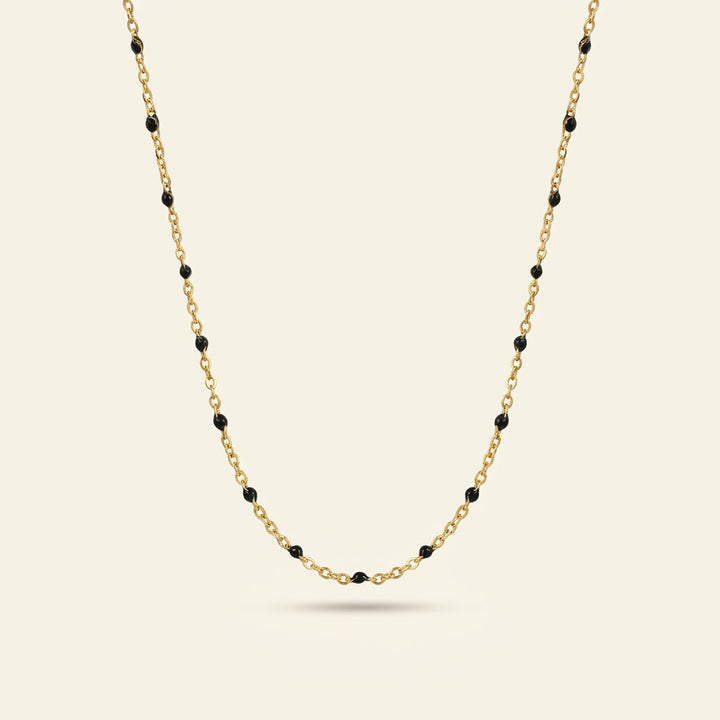 Collier en perles noires Layl
