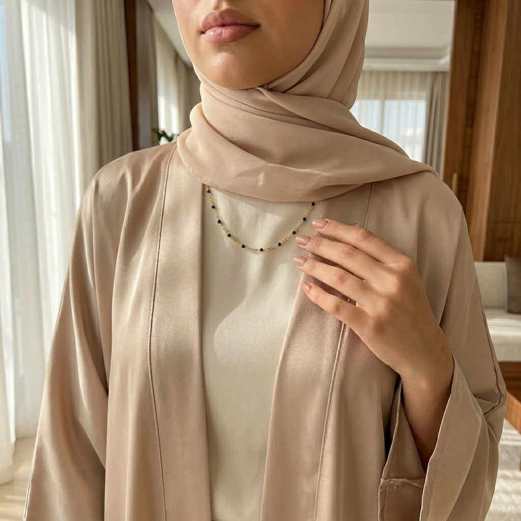 Collier en perles noires Layl
