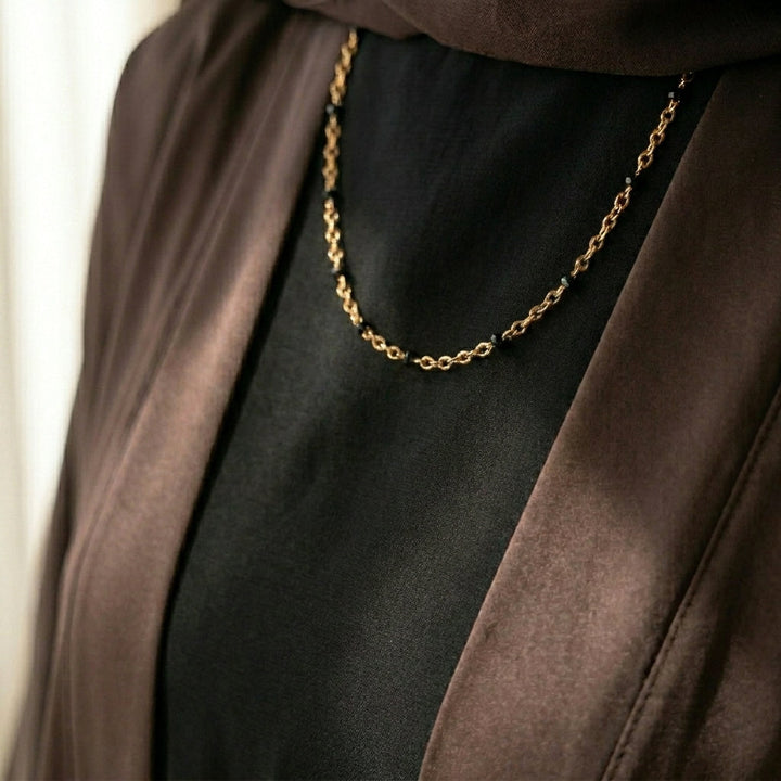 Collier en perles noires Layl