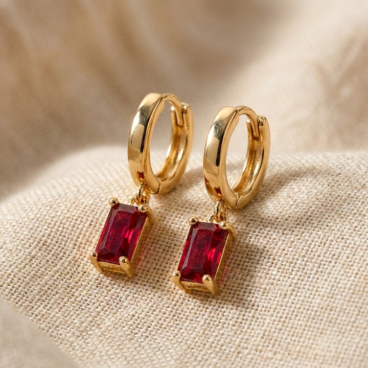 Boucles d'oreilles en pierre de naissance