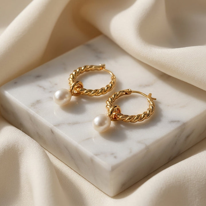 Boucles d'oreilles Perles Tordues