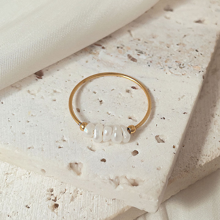 Bague en Or avec Perles d'Eau Douce Magnolia