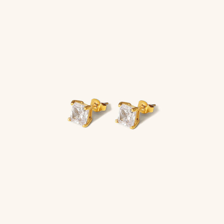 Boucles d'oreilles March Solitaire Or