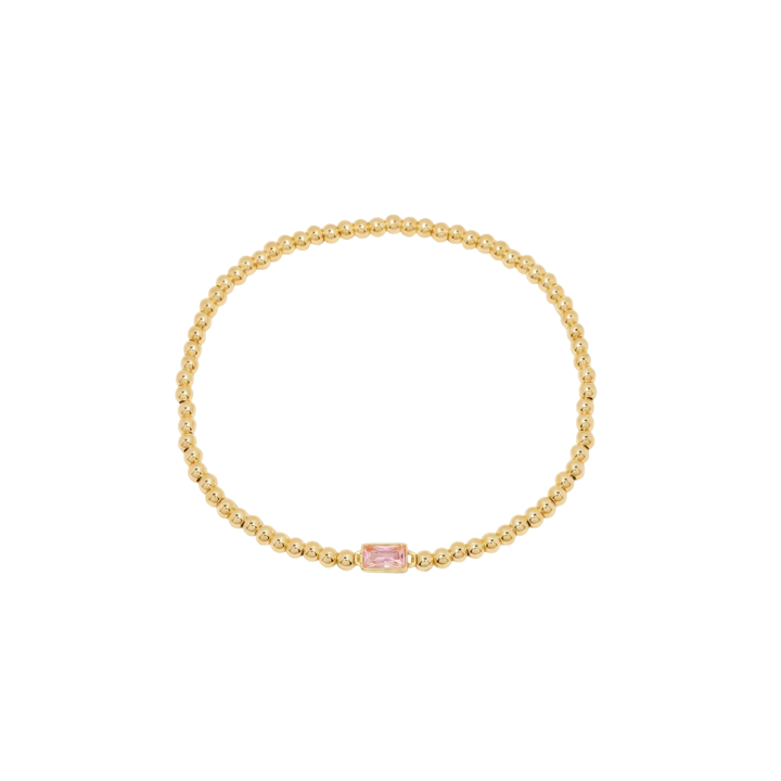 Bracelet en Gemmes avec Perles en Or
