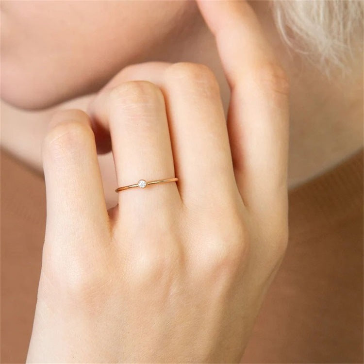 Bague Empilable Amelia avec Pierre de Naissance
