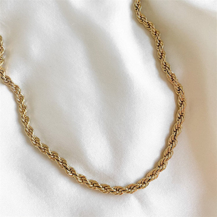 Collier en Chaîne de Corde Bianca en Or