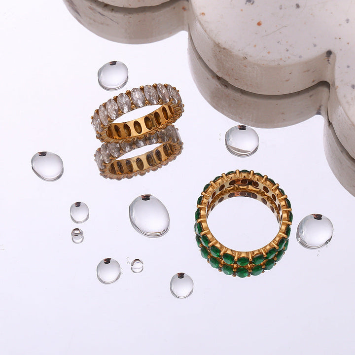 Bague en Or avec Simulant de Diamant Antoinette