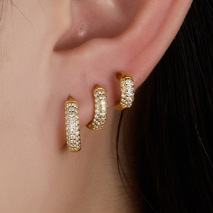 Boucles d'oreilles Amy Chunky Pavées