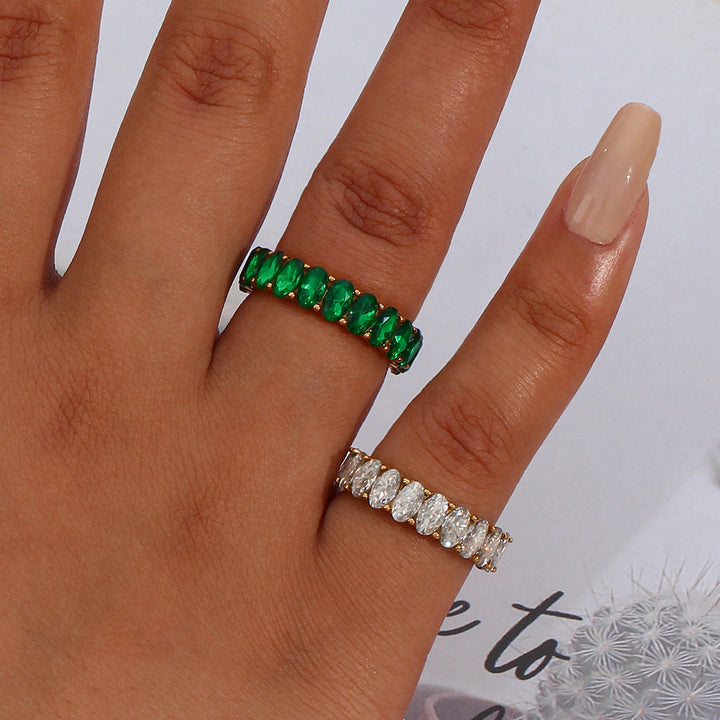 Bague en Or avec Simulant de Diamant Antoinette