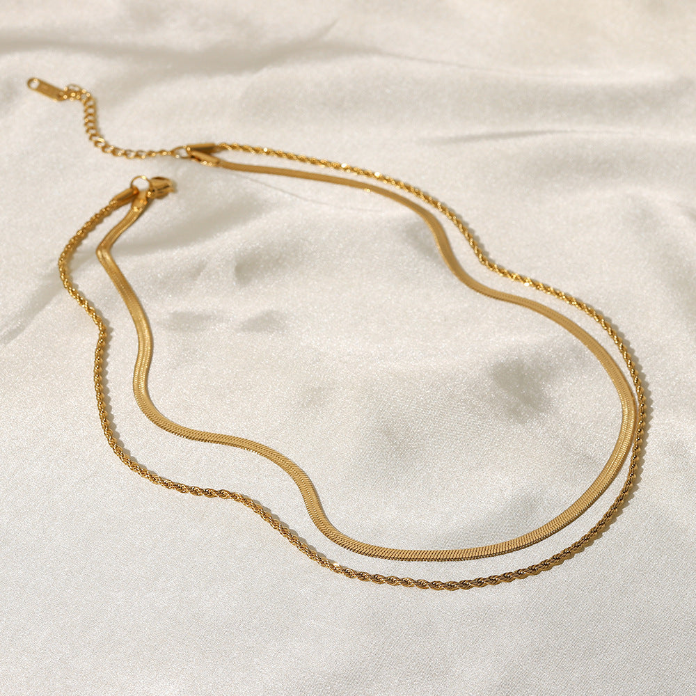 Collier en Chaîne Dorée Superposée Hailey