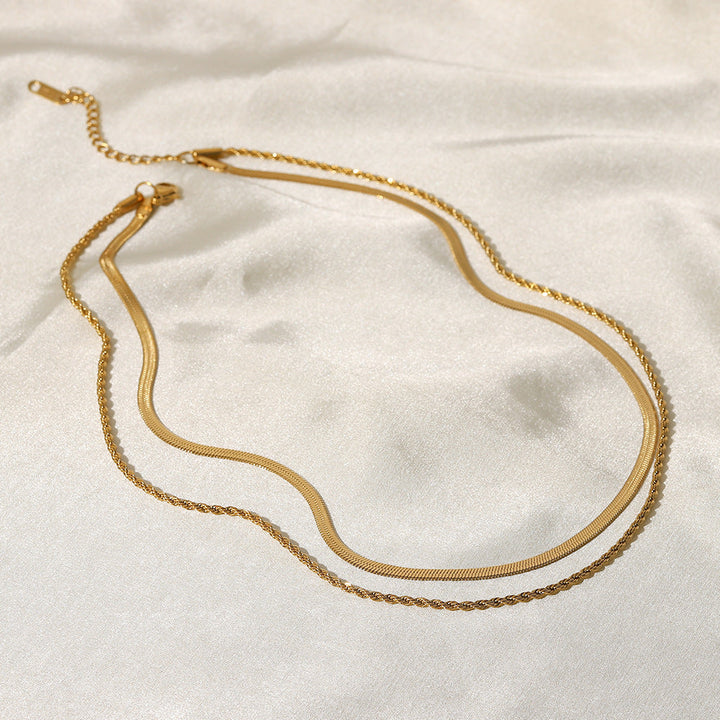 Collier en Chaîne Dorée Superposée Hailey