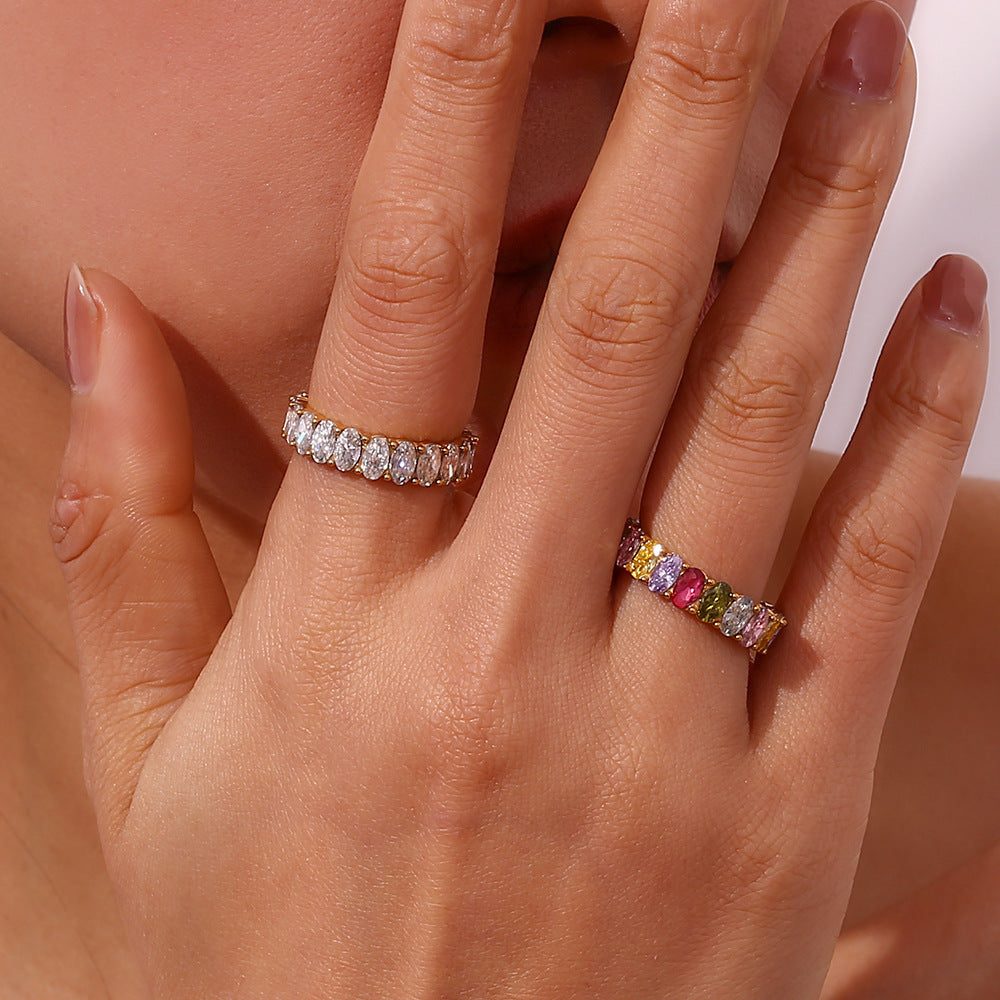 Bague en Or avec Simulant de Diamant Antoinette