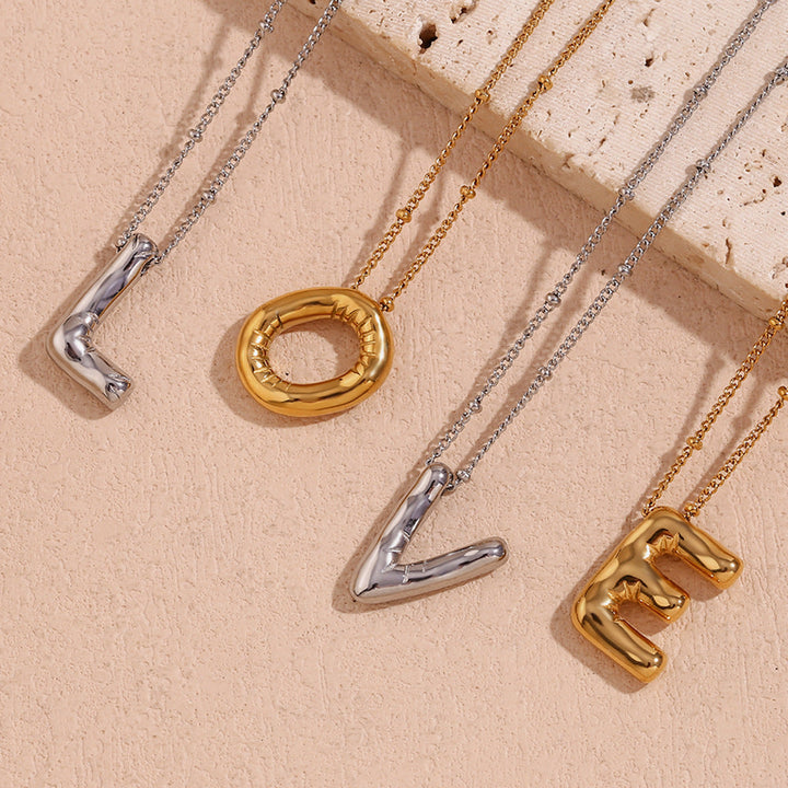 Collier Initial en Or Balloon