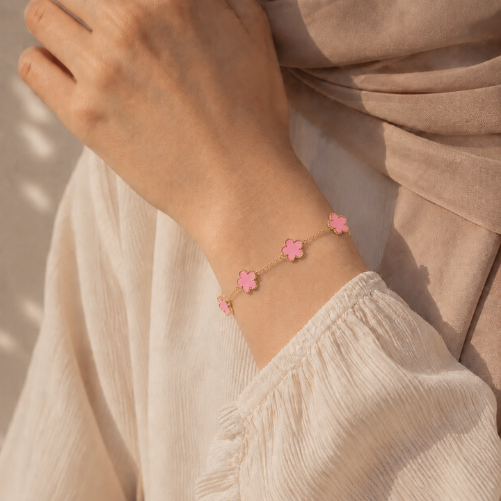 Bracelet Fleur Rose