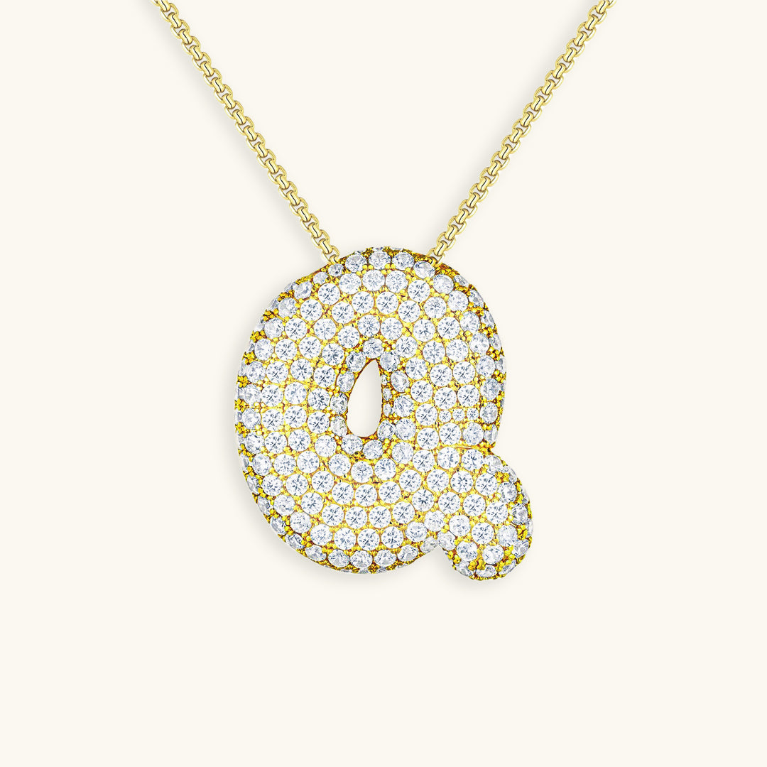 Collier en Diamant Initial Bulles
