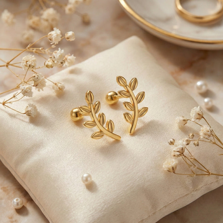 Boucles d'Oreilles Feuille Sakinah