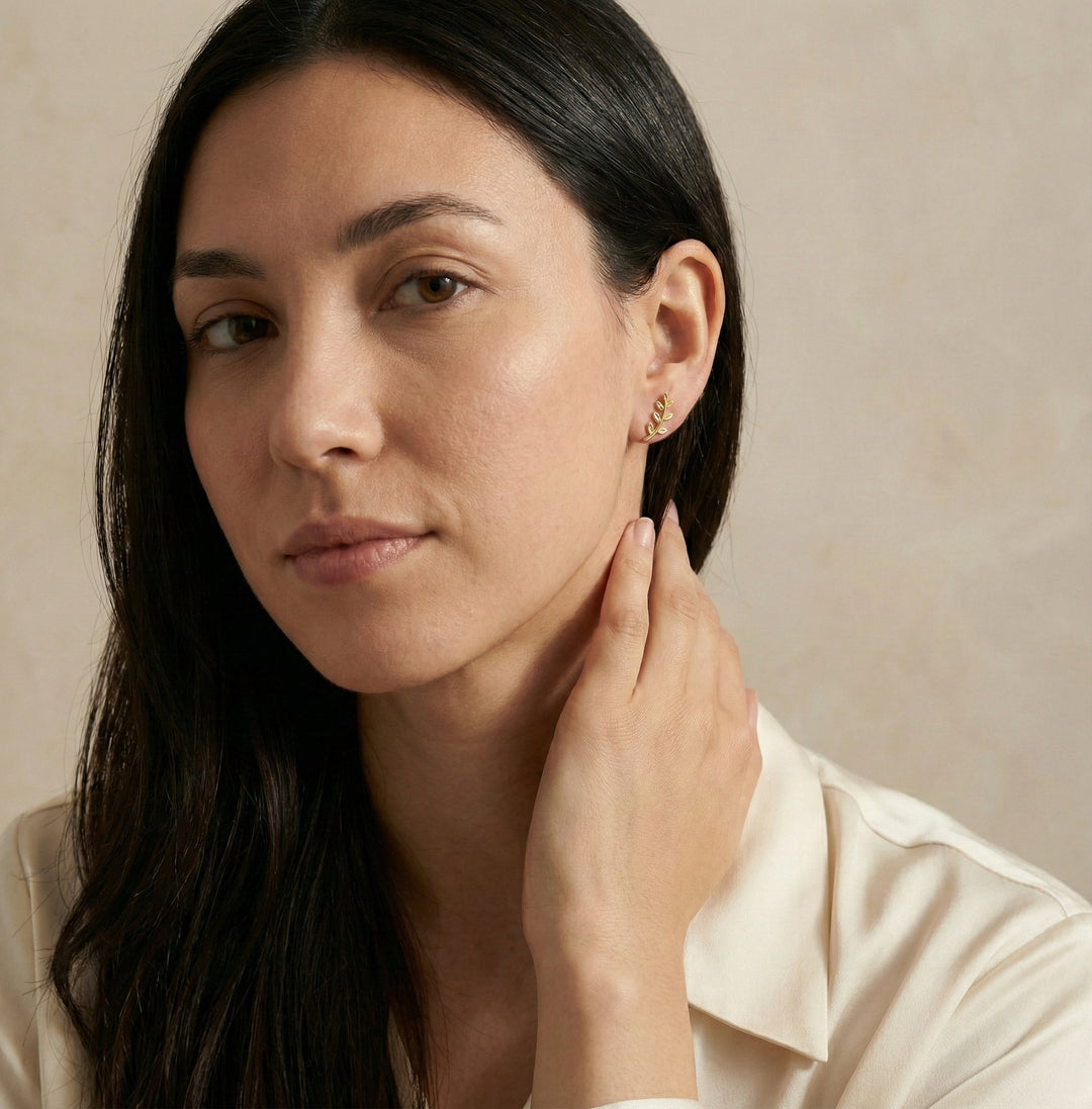 Boucles d'Oreilles Feuille Sakinah