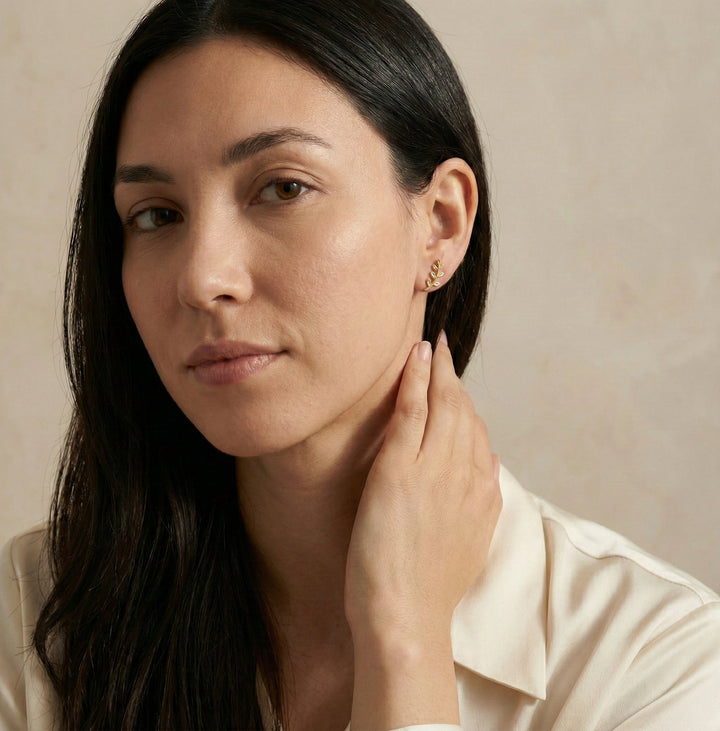 Boucles d'Oreilles Feuille Sakinah