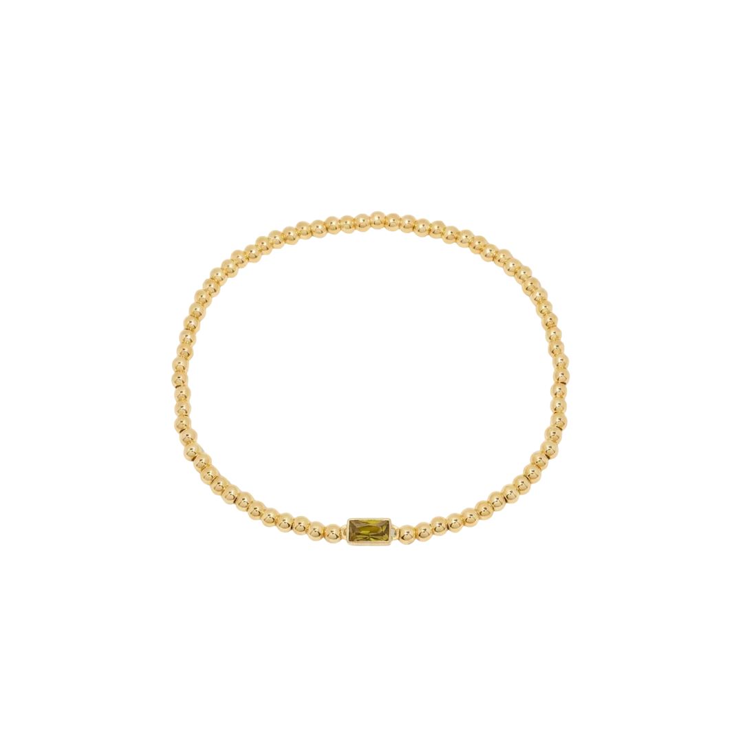 Bracelet en Gemmes avec Perles en Or