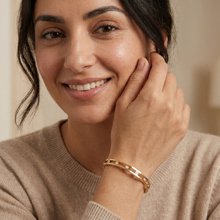 Bracelet Sofia en cristal et or