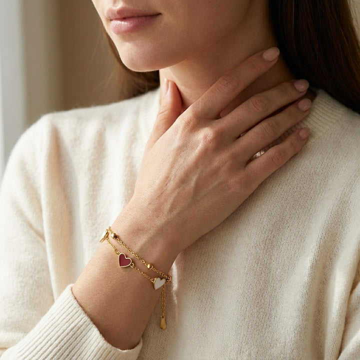 Bracelet Deux Cœurs