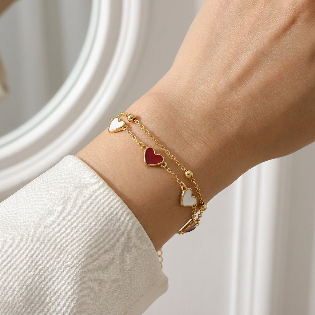 Bracelet Deux Cœurs