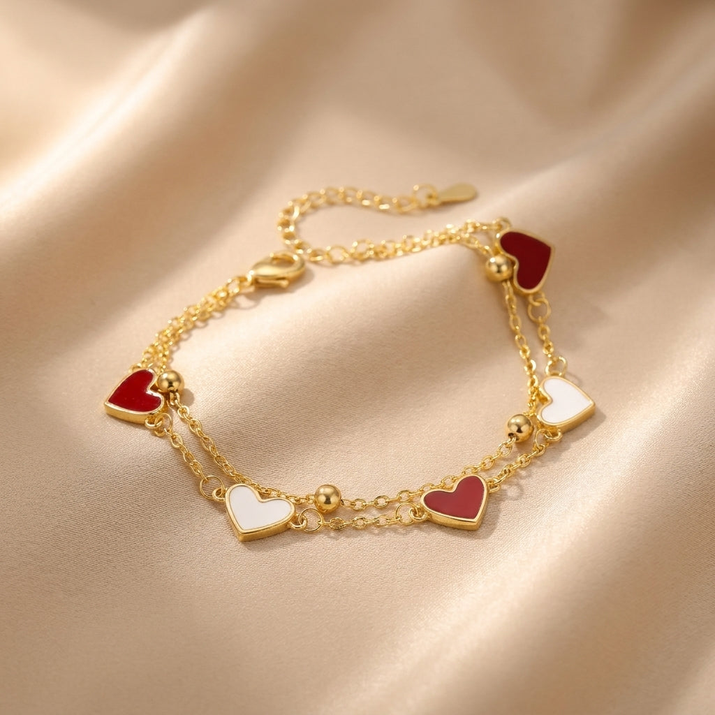 Bracelet Deux Cœurs