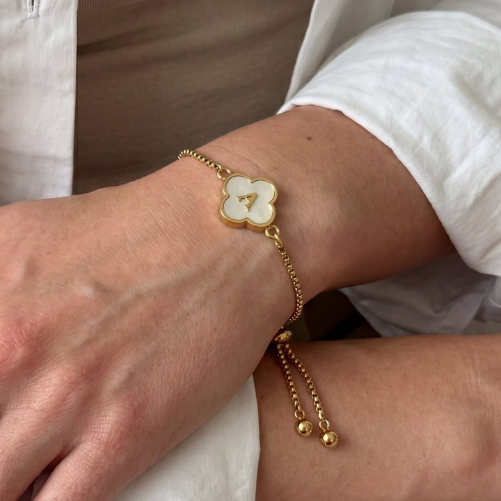 Bracelet Initial en Perle de Verre
