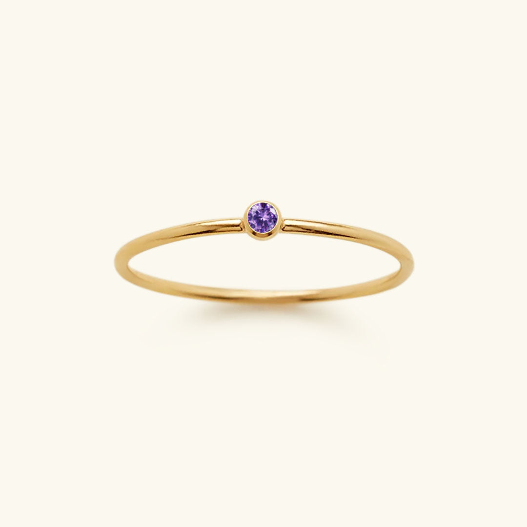 Bague Empilable Amelia avec Pierre de Naissance