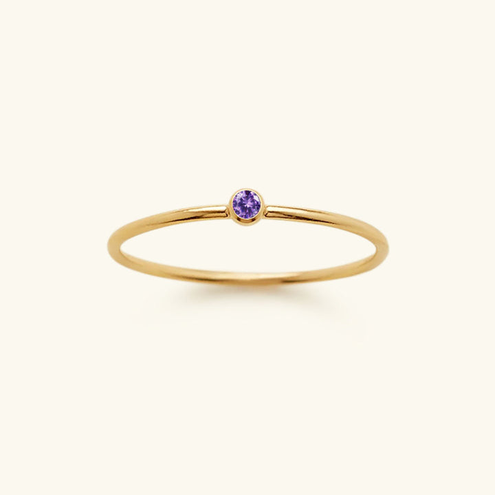 Bague Empilable Amelia avec Pierre de Naissance