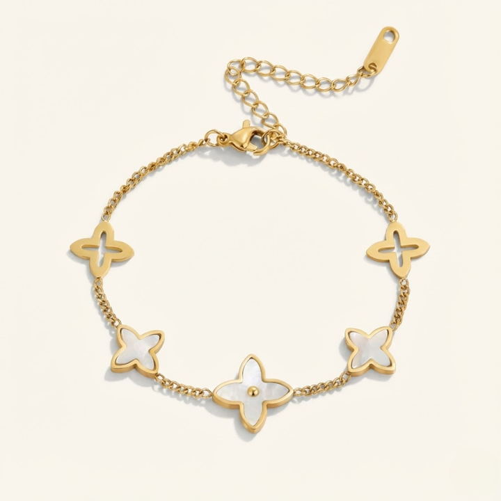 Bracelet Pétale de Fleur Blanche