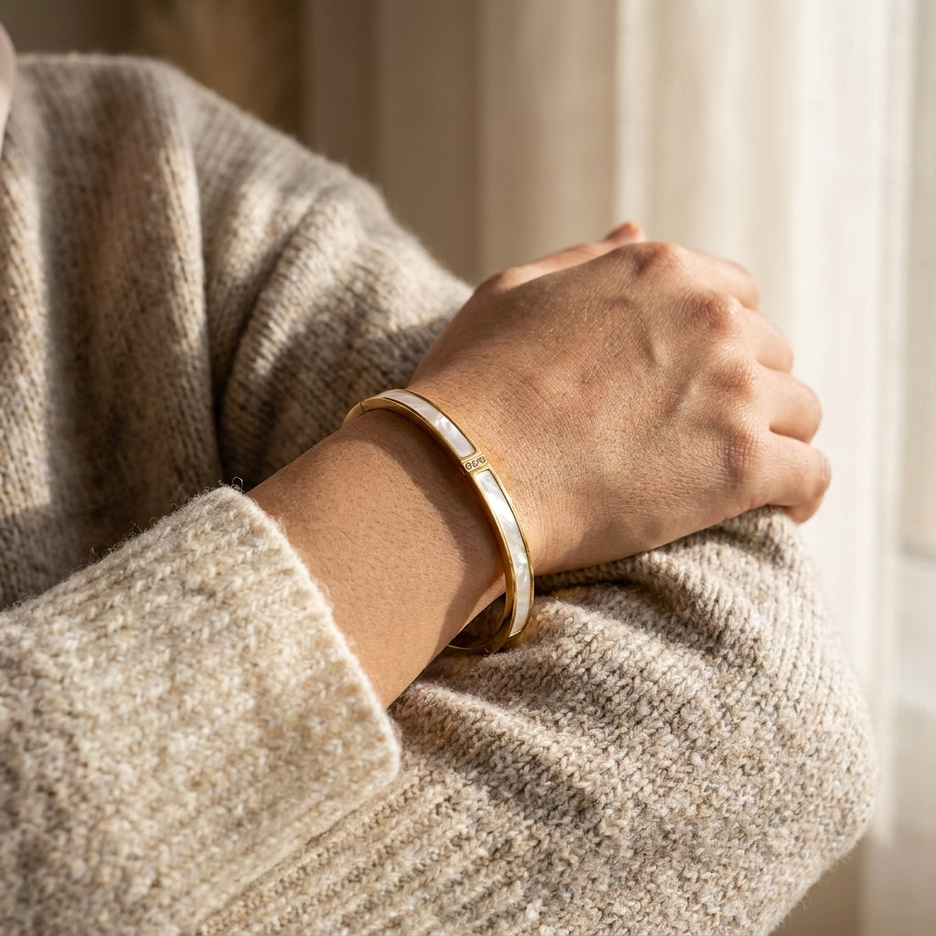 Bracelet en or blanc Sahara