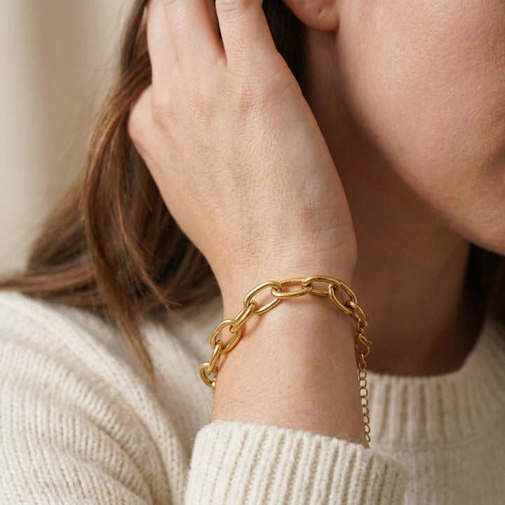 Bracelet à maillons affirmé