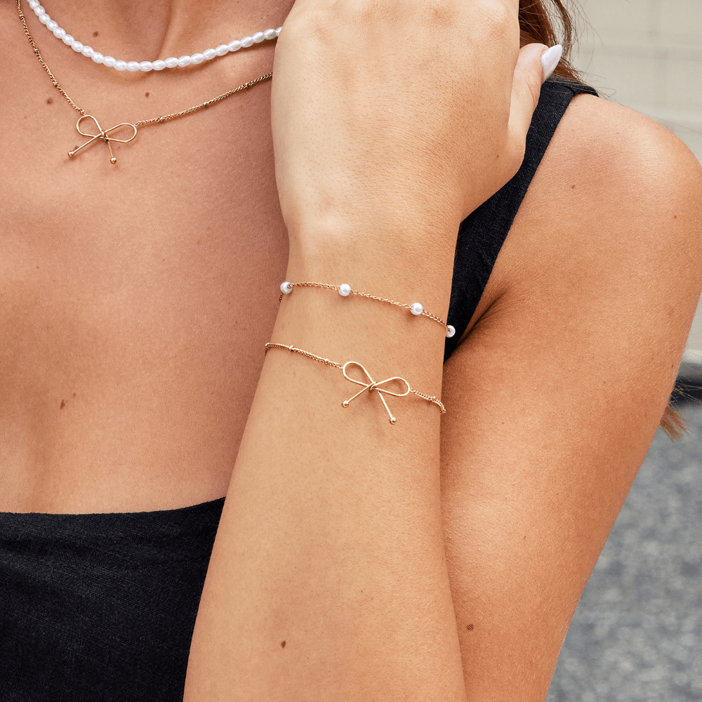 Bracelet en Bow Doré Anika