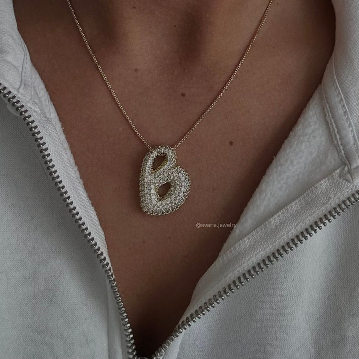 Collier en Diamant Initial Bulles