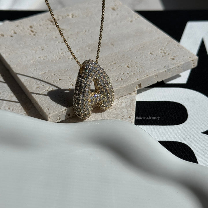 Collier en Diamant Initial Bulles